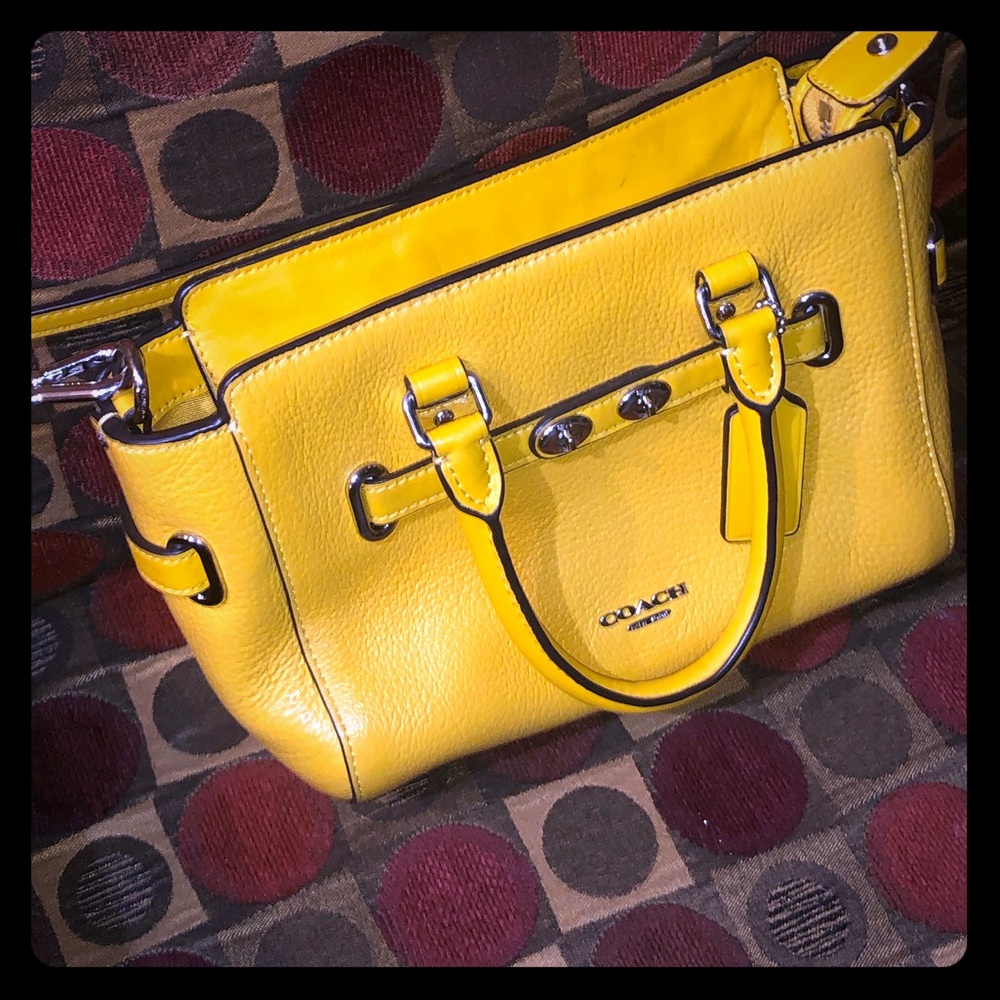 Coach crossbody leather mini satchel